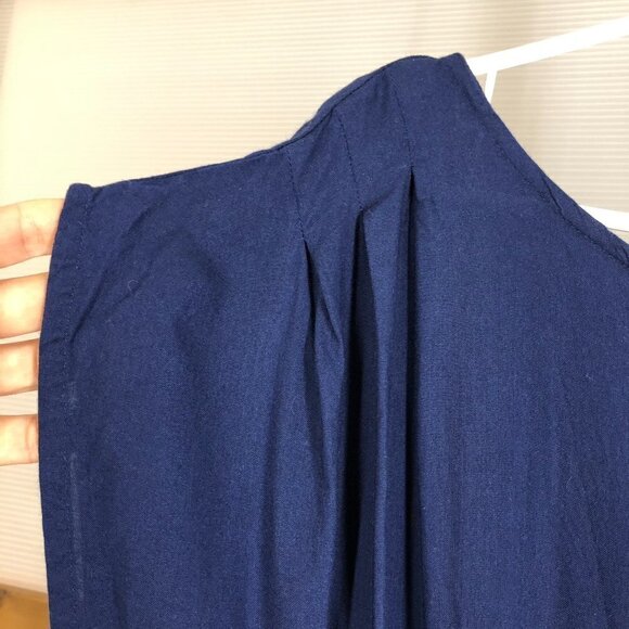H&M Divided Blue Scoop Neck Elastic Waist Tunic Top Sz 8 - Picture 3 of 8